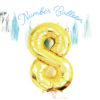 ビッグサイズ　ナンバーバルーンゴールド