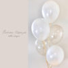 Pearl White × Gold confetti バルーンブーケ